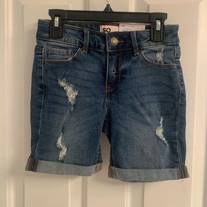 NWT-Girls SO Dark Wash Bermuda Shorts